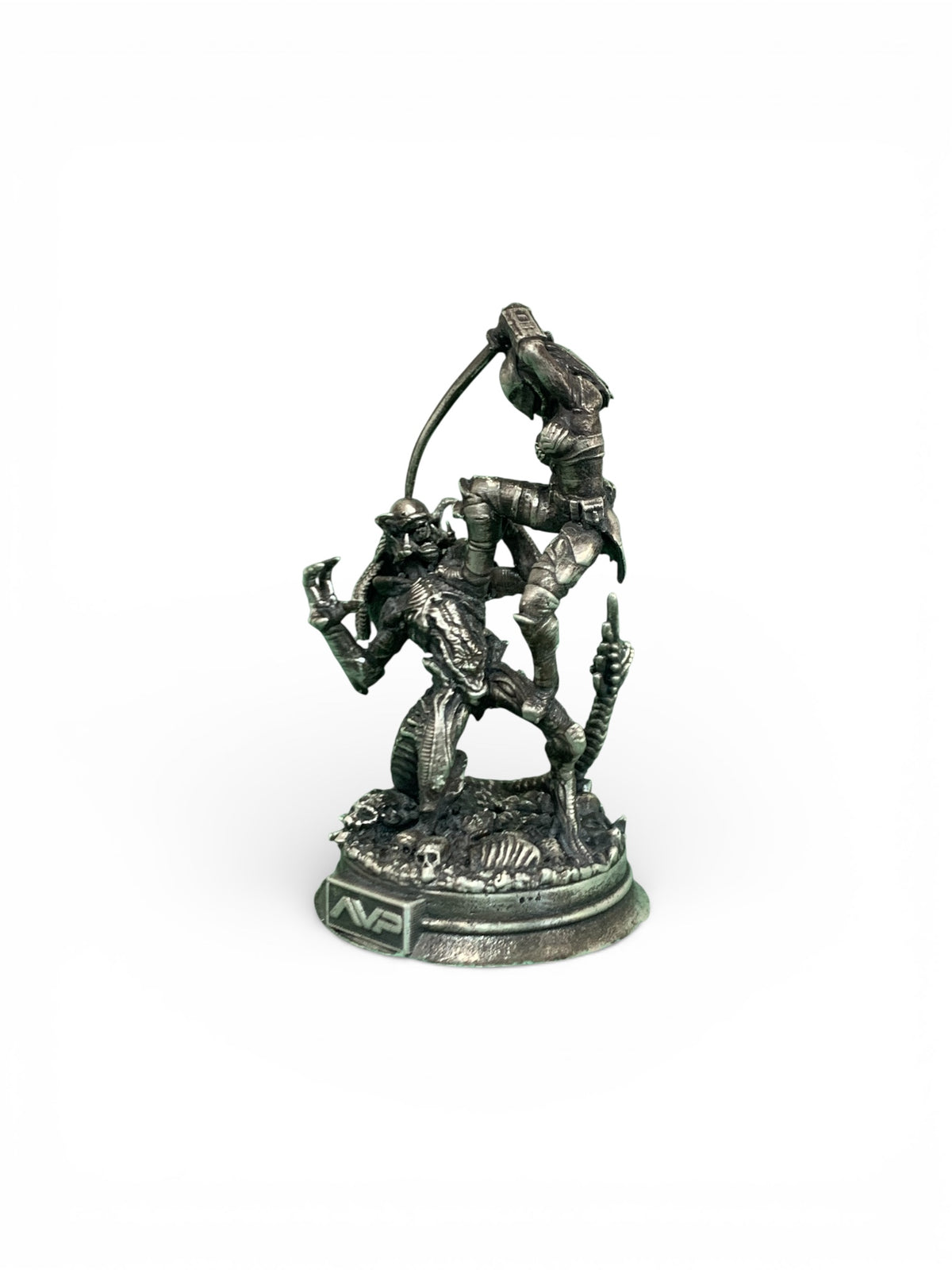 AVP .999 fine silver statue, front view