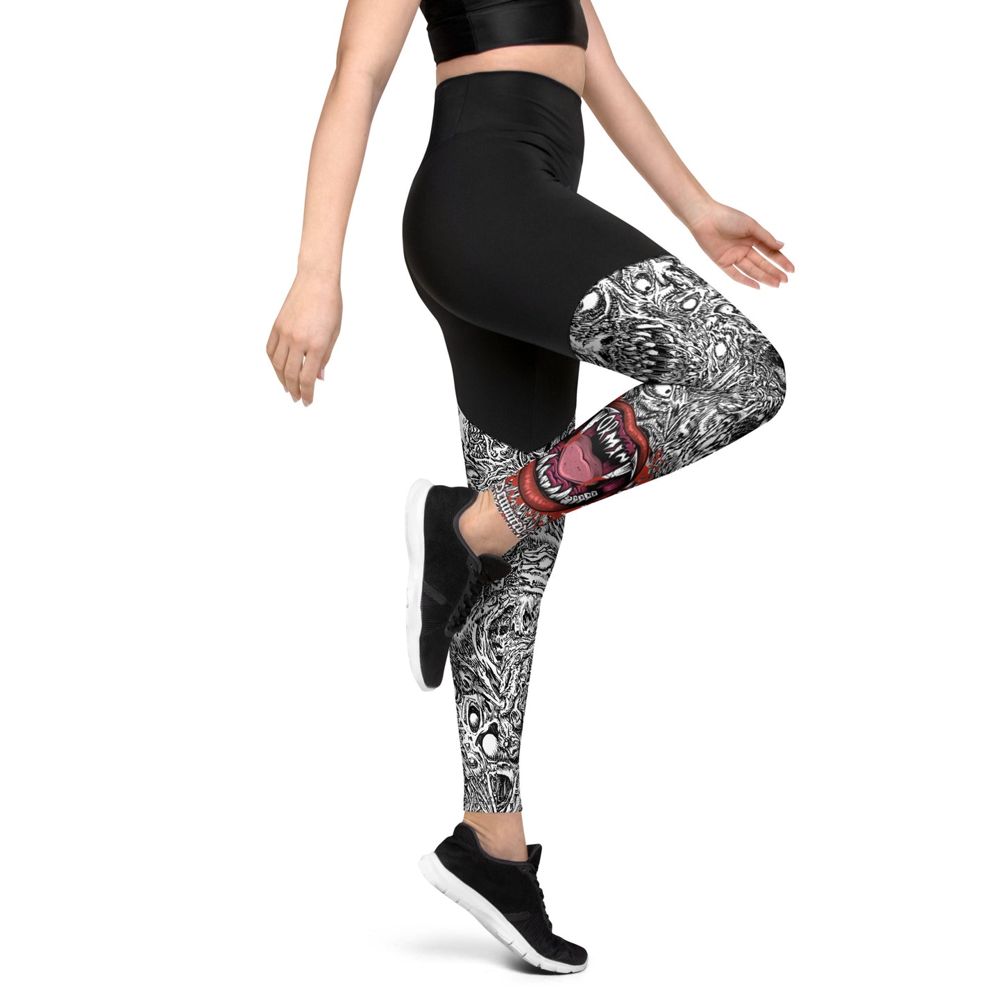 Tormint Mental Disorders w/ Vampire on leg Sports Leggings