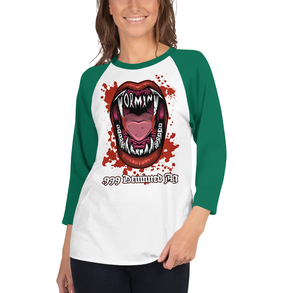 Tormint Vampire Logo 3/4 sleeve raglan shirt