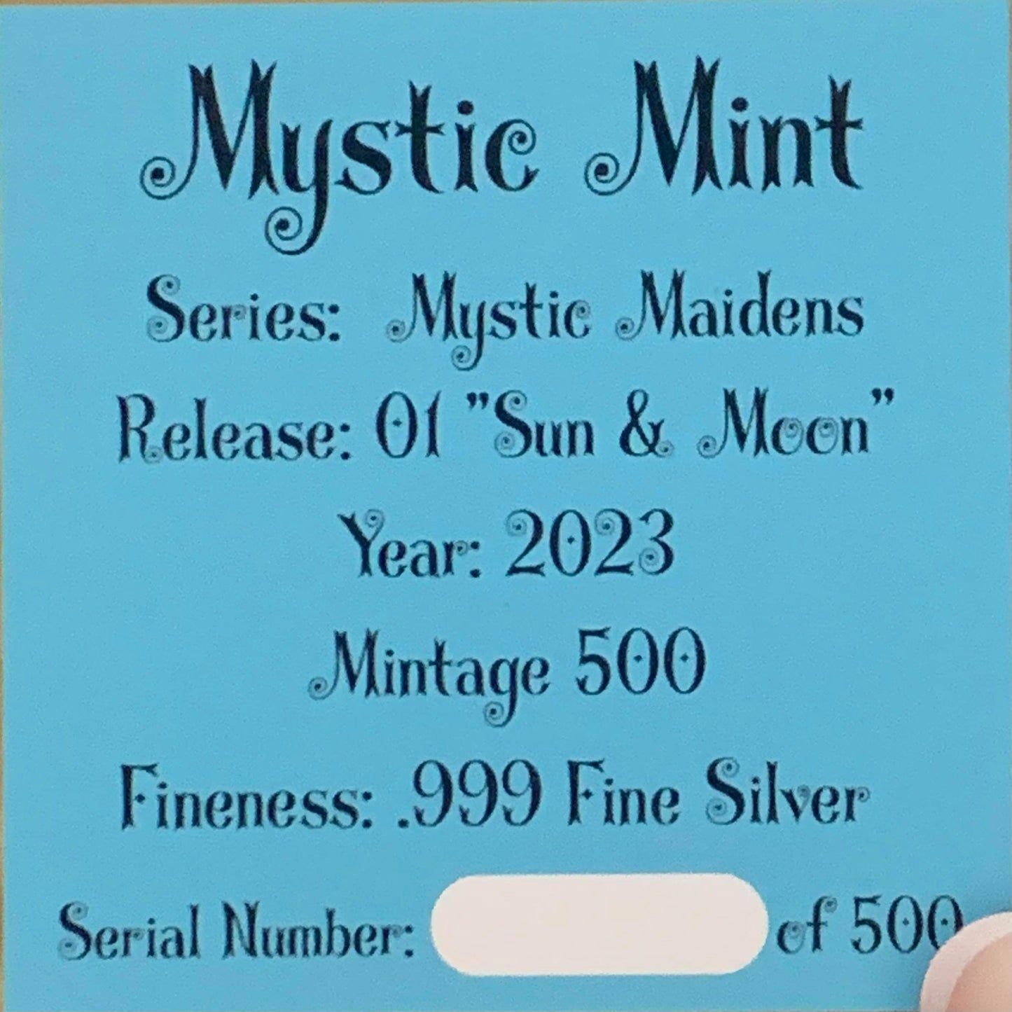 Mystic Mint's FIRST RELEASE .999 Silver Round