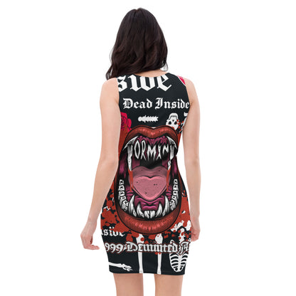 Tormint Vampire Dead Inside Sublimation Cut & Sew Dress
