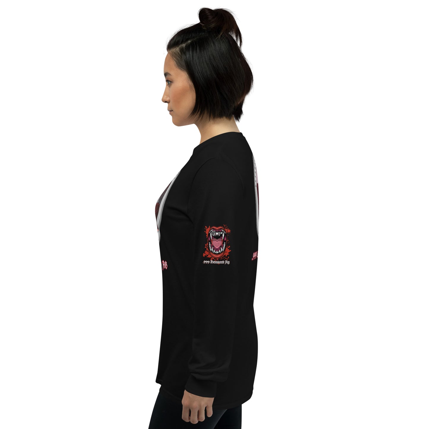 Tormintad Double Sided w/ Vampire Logo on Left Sleeve Long Sleeve Shirt