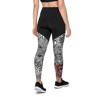 Tormint  Mental Disorders  w/ Vampire on leg Sports Leggings
