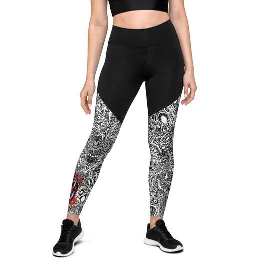 Tormint  Mental Disorders  w/ Vampire on leg Sports Leggings