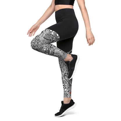 Tormint  Mental Disorders  w/ Vampire on leg Sports Leggings