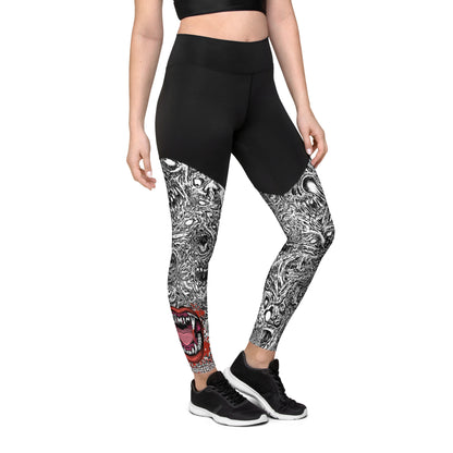 Tormint  Mental Disorders  w/ Vampire on leg Sports Leggings